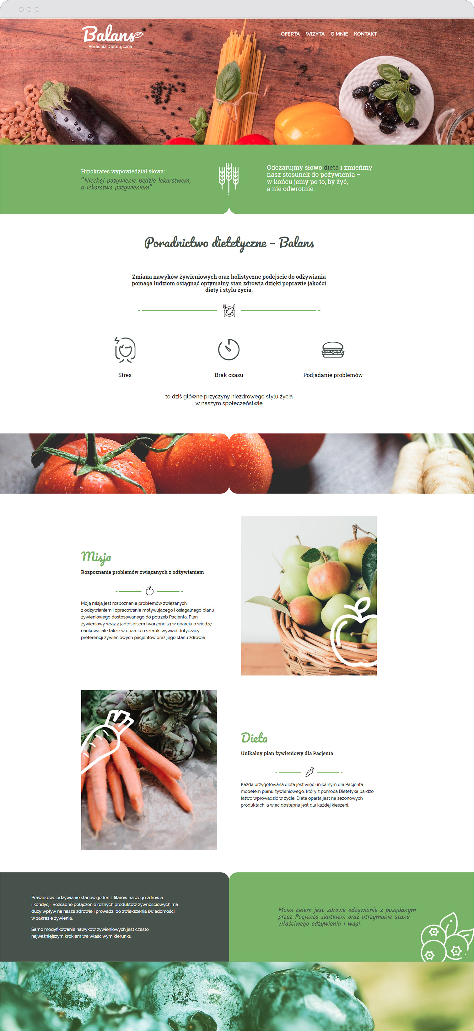 Strona główna strony internetowej Dietetyka Balans