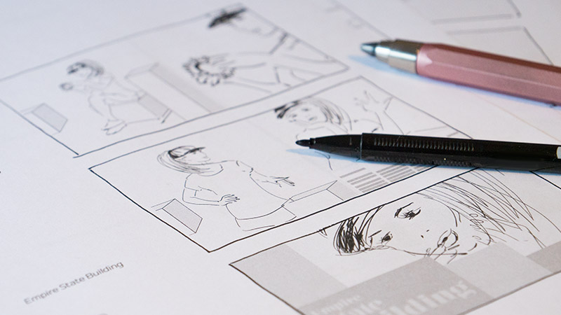 Storyboard do spotu reklamowego SemiBeats by Margaret